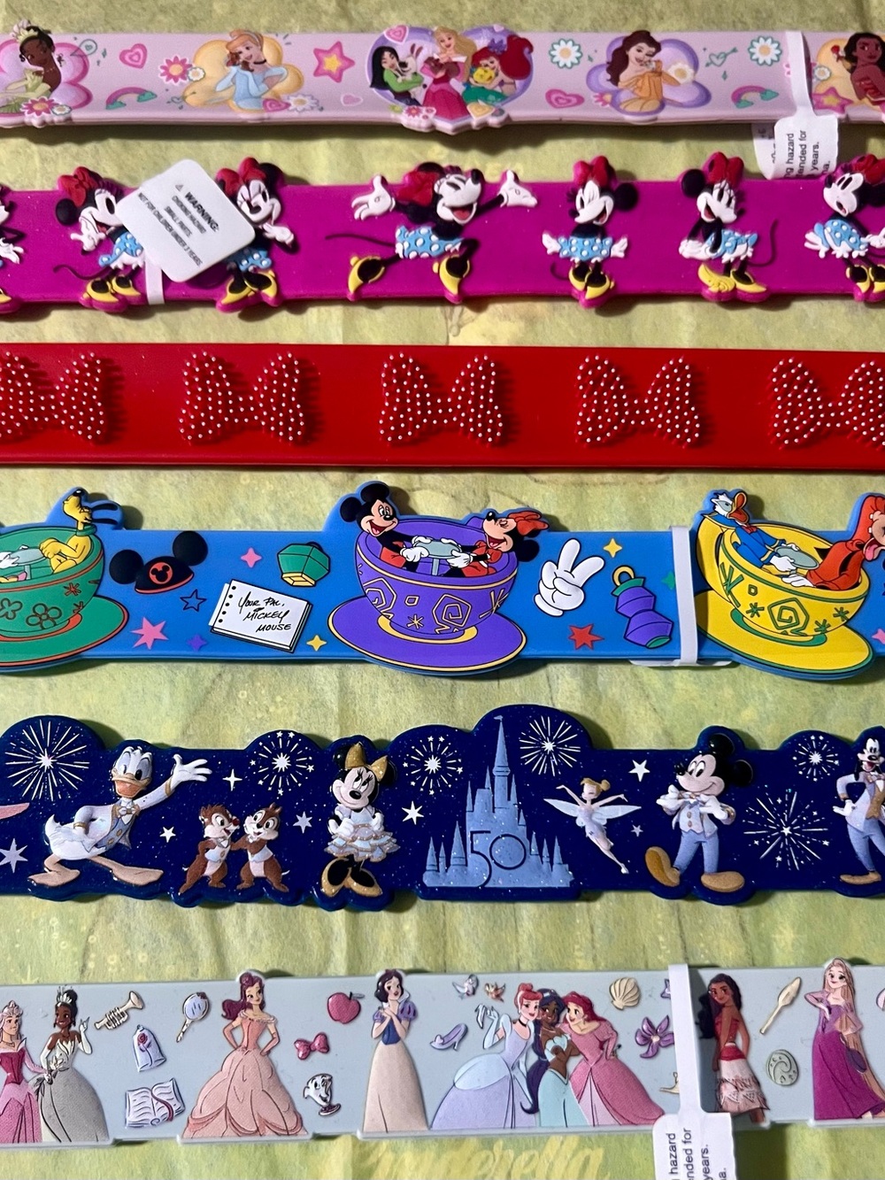 Disney 6 Limited Edition Kids Bracelets